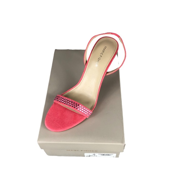 MARC FISHER BETILA Rhinestone Embellished Pink Slingback Sandal - Picture 11 of 11